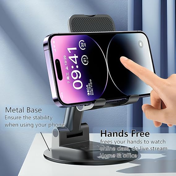 360° Adjustable Foldable Phone Stand – Sturdy & Portable